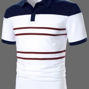 Men's Golf Jersey Black With Stripes - Image 2
